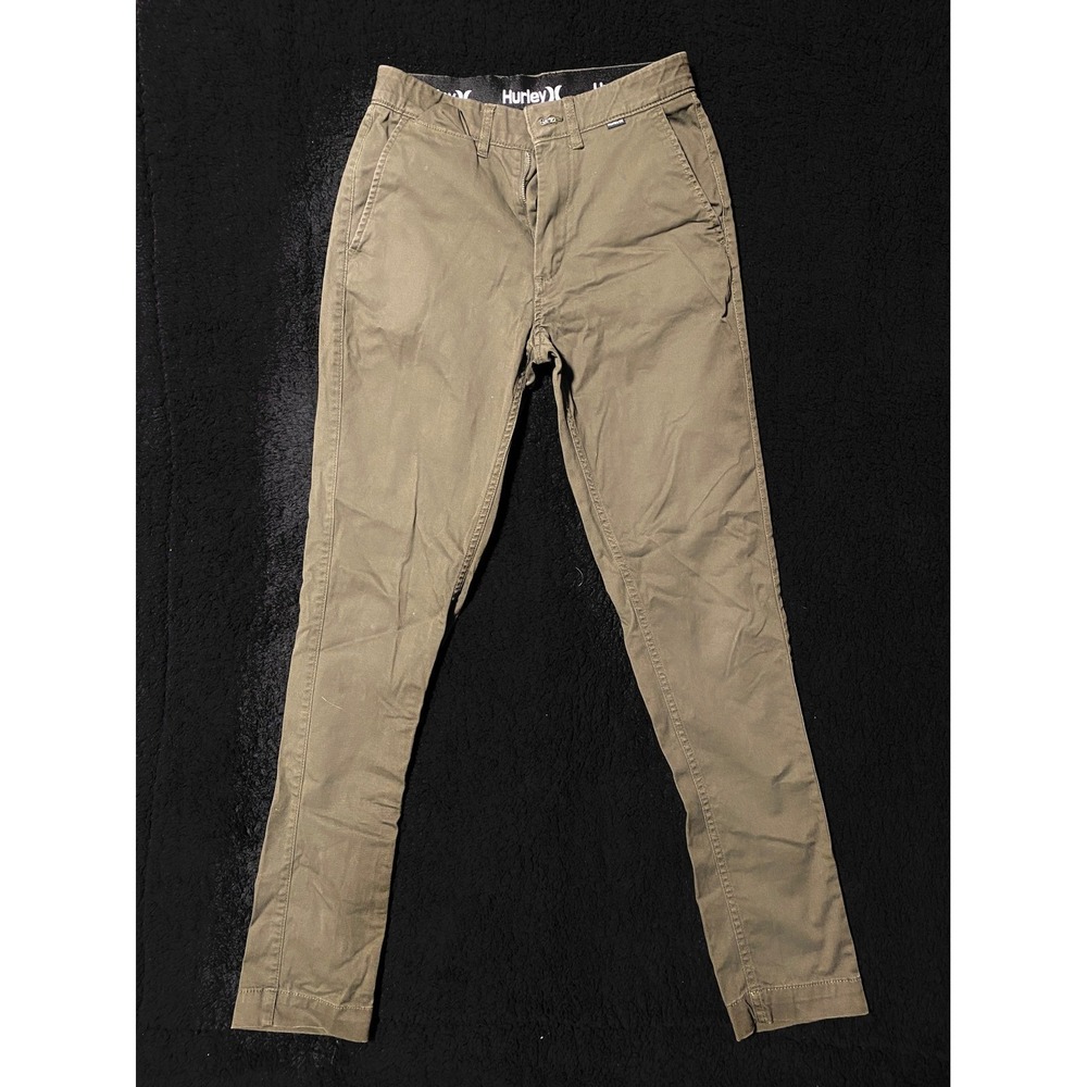 Hurley Women's Khaki Chino Pants Size 28 Slim Fit Casual Dress‎ Casual